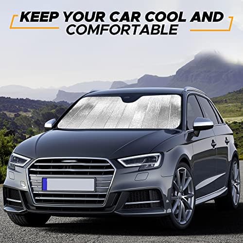EcoNour Accordion Car Windshield Sun Shade | Reflective Car Window Shades - Image 6