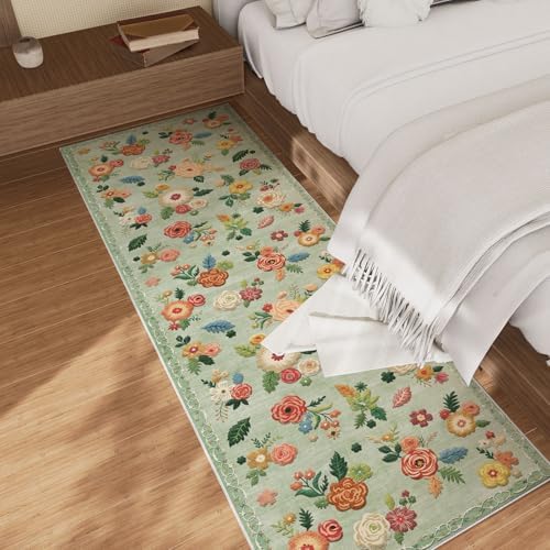 Washable Runner Rug Non Slip: 2x6 Kitchen Rug Low Pile Soft Faux Wool Non - Image 4