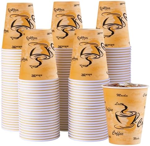 Lamosi 180 Pack 12 oz Coffee Cups, Disposable Paper Cups No Lids by BuyNow