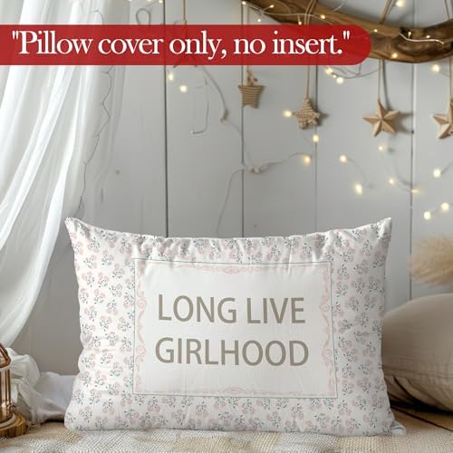 Long Live Girlhood Throw Pillow Cover 12x20 Inches, Baby Girl Nursery Decor - Image 5