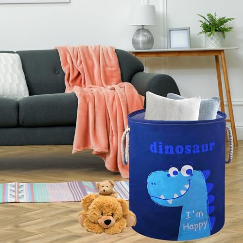Round Laundry Basket Storage Bins Nursery Hamper Gift Baskets - Image 5