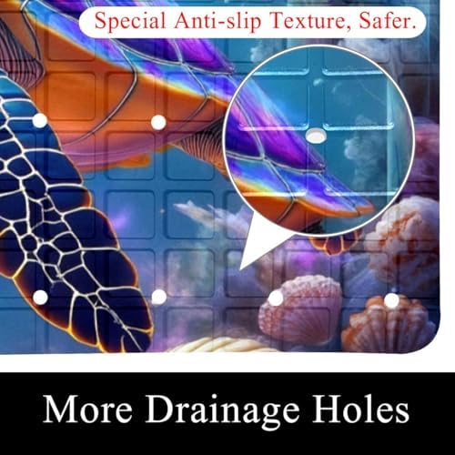 Non Slip Shower Mat Bathtub Mat 15.1x26.8 Inch, Quick Dry Bath Mat - Image 2