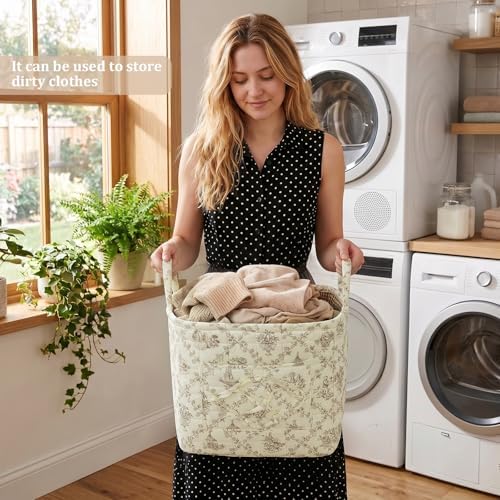 Floral Fabric Storage Basket Car Interior Storage Basket Underwear Sundries - Image 4