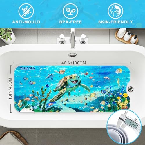 Bath Mat for Tub Non Slip Kids Bathtub Mat 40x16 Baby Bath Mat - Image 2