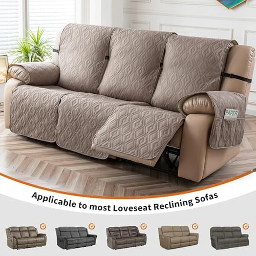 Genina Waterproof Couch Cover for Reclining Couch 3 Seater Non-Slip, Washable - Image 4