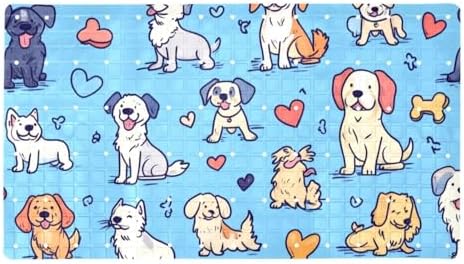 Bathtub Mat Non Slip 26.8x15.1In, Cute Dogs Puppy Bath Mat by Anna+Cowper