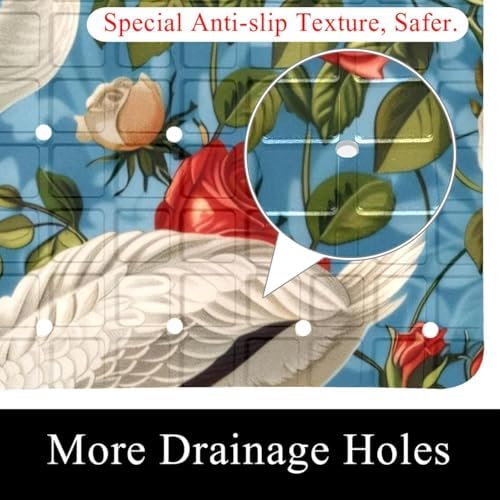 Shower Mat Bathtub Mat, 26.8x15.1 inch, Non-Slip Bath Mat - Image 2