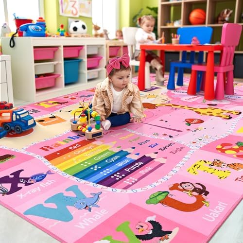 BENRON 6x9 Playroom Rug for Kids Washable, Play Mat - Image 6