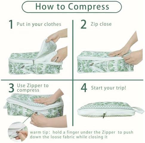 6 Pcs Compression Packing Cubes, Packing Cubes - Image 4
