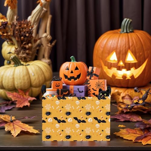 Halloween Basket Gift Cute Pumpkin Ghost Parties Decor Kid Trick or Treat Basket - Image 7
