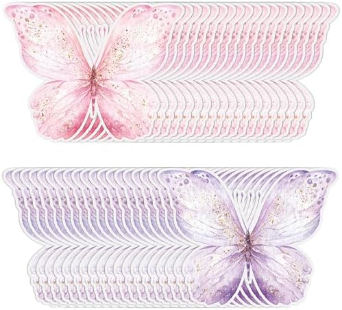 Newtay 50 Pack Paper Butterfly Placemats Disposable Party Placemats Pink and by Newtay