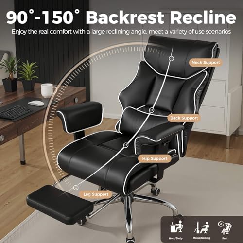GTPLAYER Big and Tall Gaming Chair 400lbs Heavy Duty Office Chair - Image 6
