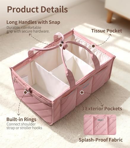 Extra Large Diaper Caddy Organizer – Big Nursery Storage Basket - Image 5