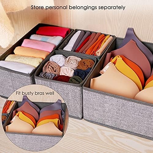Criusia Foldable Underwear Drawer Organizer, Closet Dividers, Storage Box - Image 5