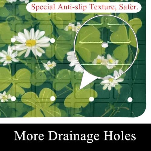 Bathtub Mat Non Slip 26.8x15.1 Inch, Machine Washable Shower Mats - Image 2