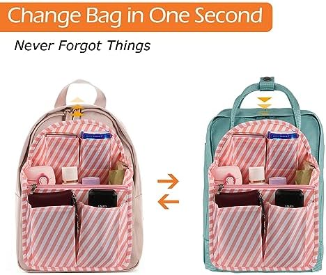 Surblue Backpack Organizer Insert Liner Hanging Travel Rucksack Purse and - Image 6