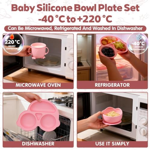 Silicone Baby Feeding Set, Miicasa Baby Led Weaning Supplies Kit - Image 6