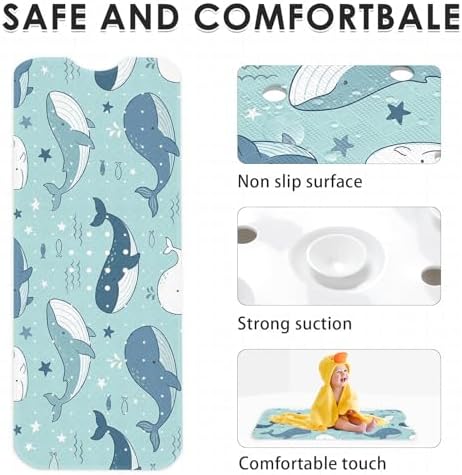 Bathtub Shower Mat 40X16 Inch, for Toddler, Ocean Star - Image 6