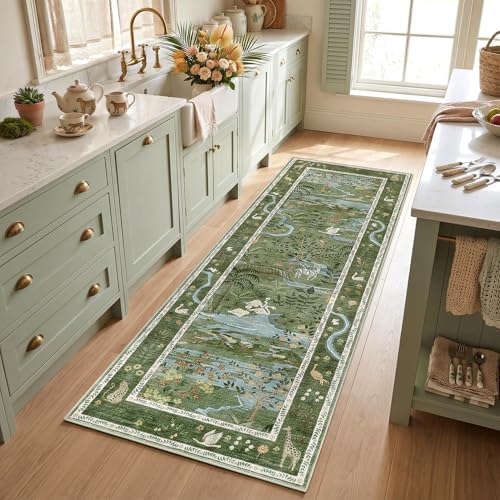 2x6 Hallway Runner Rug Non Slip Forest Nursery Runners Washable Stain Resistant by Garvee
