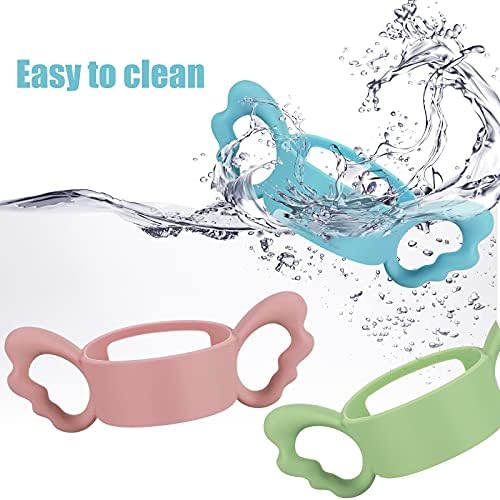3 Pack Baby Bottle Handles Silicone Wide Neck Feeding Handle Easy Grip - Image 5