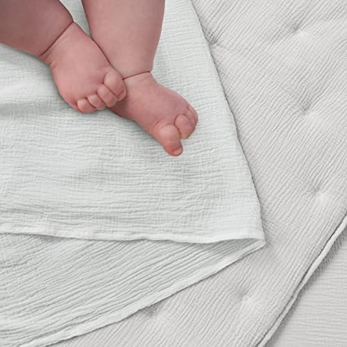 Levtex Baby - Cloud Muslin Crib Bed Set - Baby Nursery Set - White Stars - - Image 6