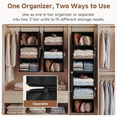 StorageWorks Hanging Closet Organizer, 6-Shelf - Image 4