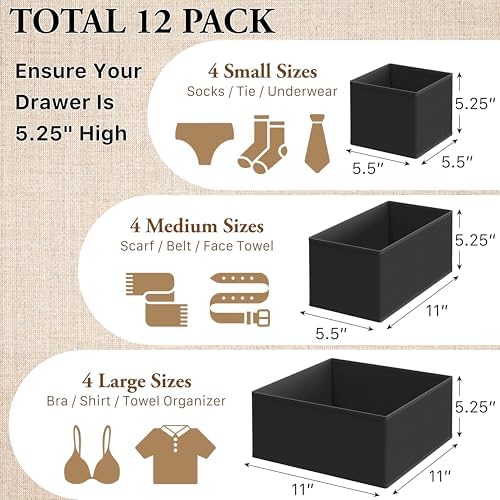 Simple Houseware Foldable Drawer Organizer Stocking Bin - Image 2