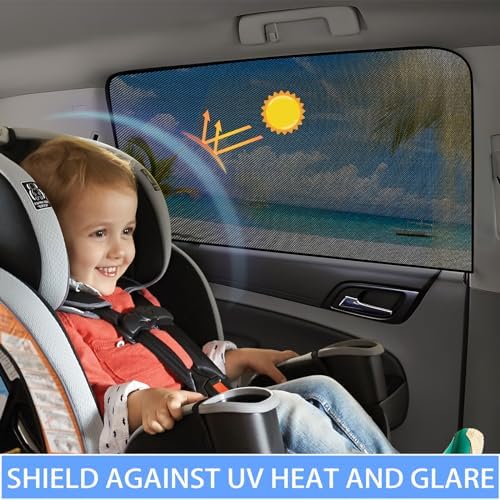 ZATOOTO Car Side Window Sun Shades, Magnetic Mesh Sun Shade Protection 4pcs - Image 5