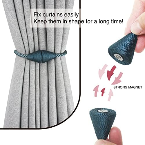 Magnetic Curtain Tiebacks Rope Decorative Holdbacks - Image 2