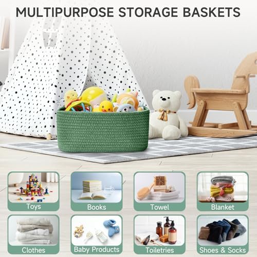 3 Pack Small Storage Baskets for Organizing, 11.8×7.8×5.1" - Image 5