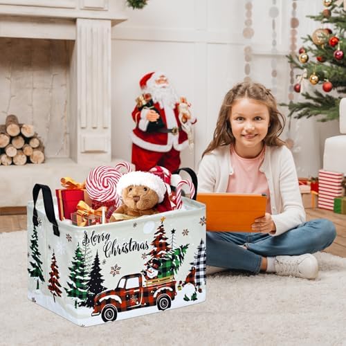 Christmas Basket Box Hamper Storage Basket Collapsible Organizer Bin Gift Shelf - Image 4