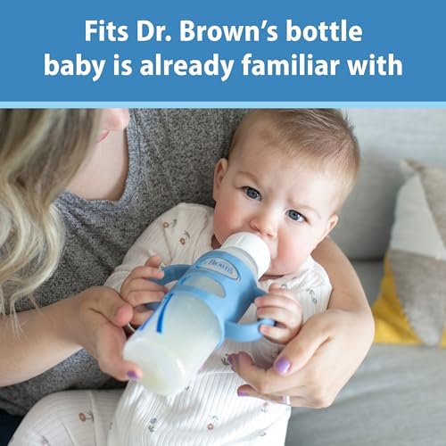 Dr. Brown's Narrow Baby Bottle Handles, 100% Silicone, Easy Grip Removable - Image 3