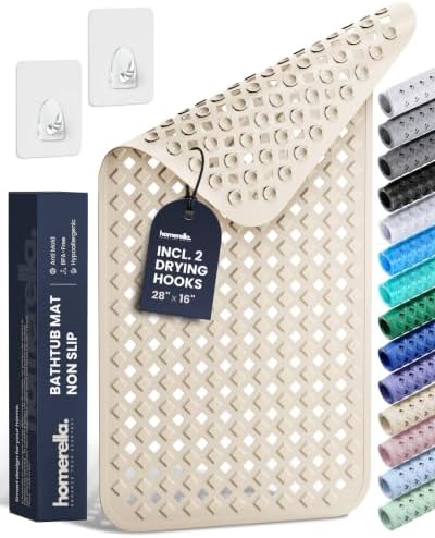 homerella Bathtub Mat Non Slip 28x16 Shower Mat Non Slip Anti Mold BPA Free by Homerella