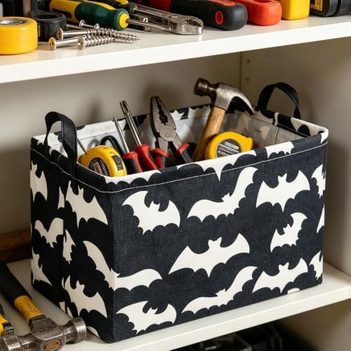 Rectangle Storage Basket with Handles, Collapsible Storage Bin, Books Box - Image 4