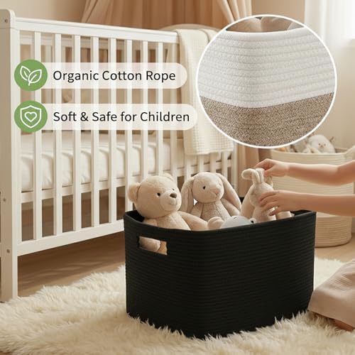 JMvicyroam 96L Large Woven Cotton Rope Blanket Basket - Image 4
