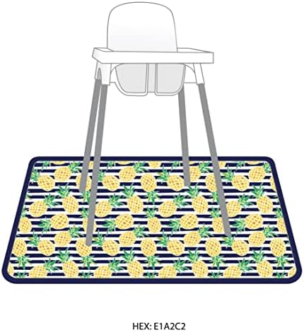 BapronBaby Pineapple Stripes Waterproof Splash Mat Catch All Floor Cover - Image 3