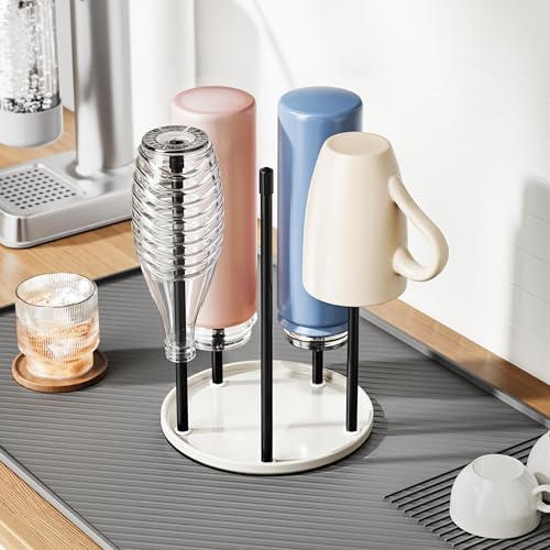 niffgaff Bottle Drying Rack – Ceramic Base Bottle Organizer - Image 4