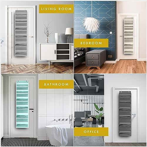 HOMELUX THEORY Over the Door Organizer, 100D Fabric, Baby Blue 2pc - Image 6