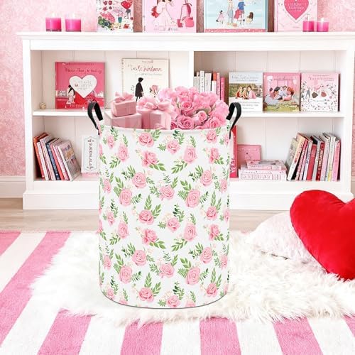 QUEENLALA Foldable Waterproof Round Fabric Laundry Basket Home - Image 5