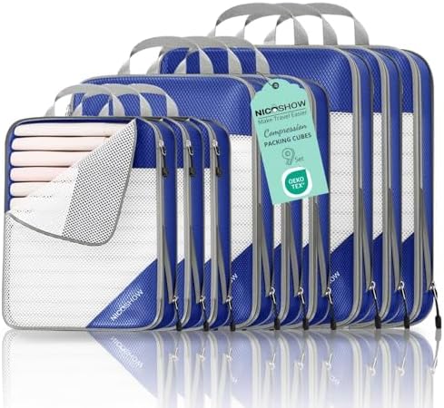 9 Set Compression Packing Cubes by NICOSHOW