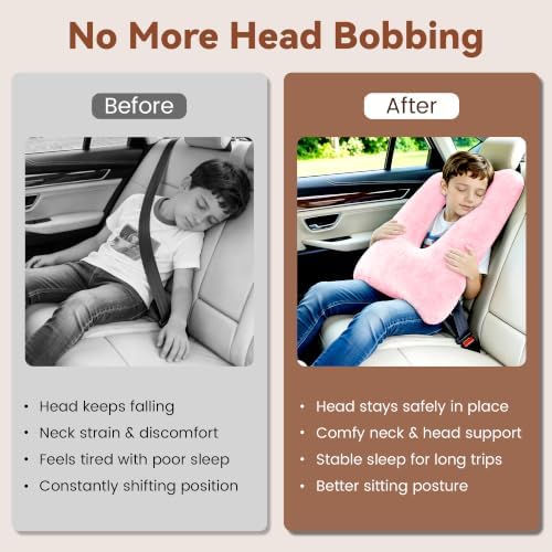 Kids Car Seat Travel Pillow, Toddler Neck Pillow - Image 2