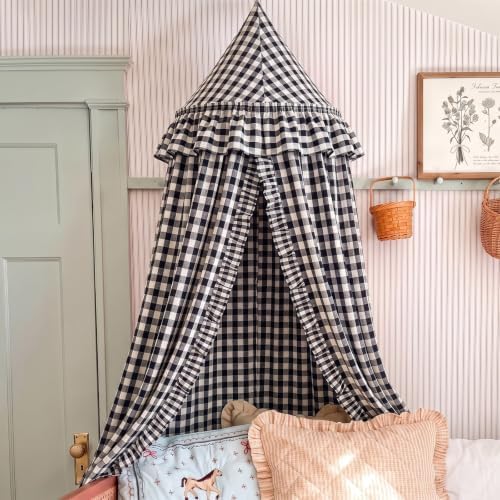 SmoothNovelty Gingham Plaid Bed Canopy by SmoothNovelty