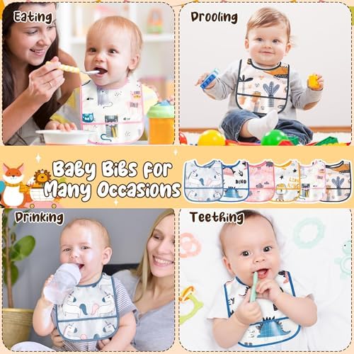 6Pcs Waterproof Toddler Bib Infant Food Bib - Image 6