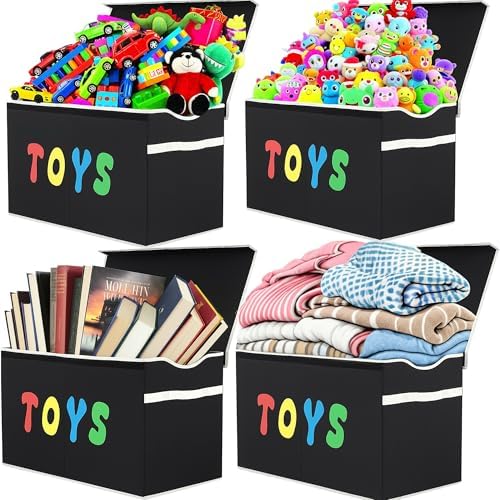 YOLOXO Toy Box Chest, Collapsible Sturdy Storage Bins - Image 2