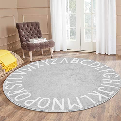 Topotdor Round ABC Area Rug, 40 Inch Soft Floor Carpet - Image 2