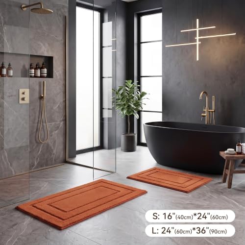 GRANNY SAYS Terracotta Bathroom Rug 24" x 36", Non-Slip Bath Mat - Image 5