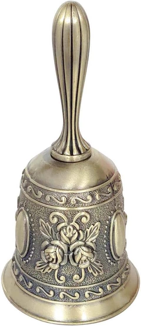 1 Pack Hand Held Bell, Metail Dinner Bell Wedding Bells, Service Bell Call, Vintage Bell