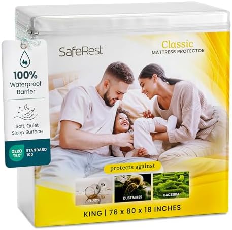 SafeRest Waterproof Mattress Protector King Size by SafeRest
