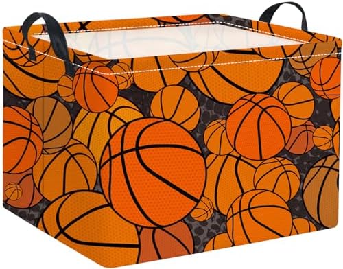 Rectangular Basketball Kids Storage Basket Gift & Baby Storage Bin Organizer by TIBAOLOVER