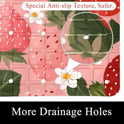 Non Slip Shower Mat Bathtub Mat 15.1x26.8 Inch, Quick Dry Bath Mat - Image 2